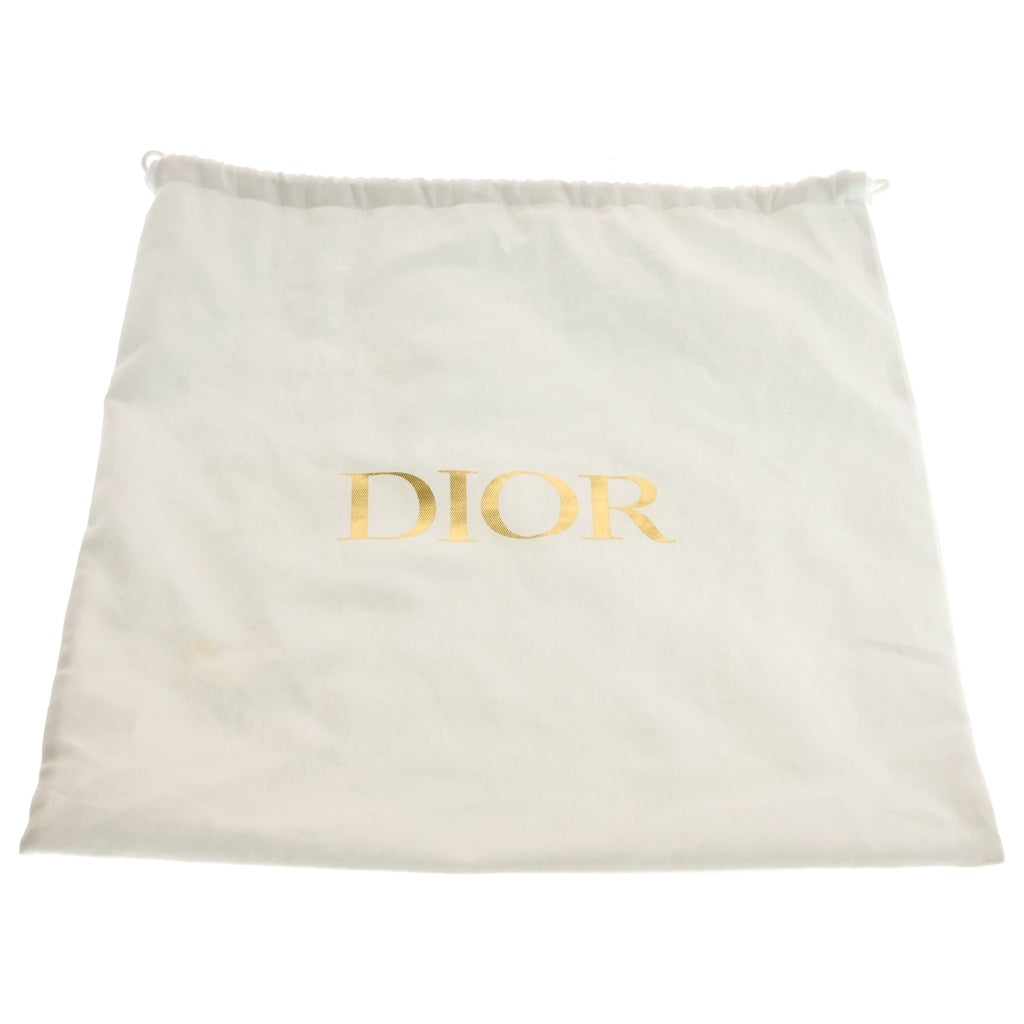 Christian Dior(クリスチャンディオール) レディディオール カナージュ ミディアム パテントレザー ハンドバッグ シルバー金具 ブラック レディース