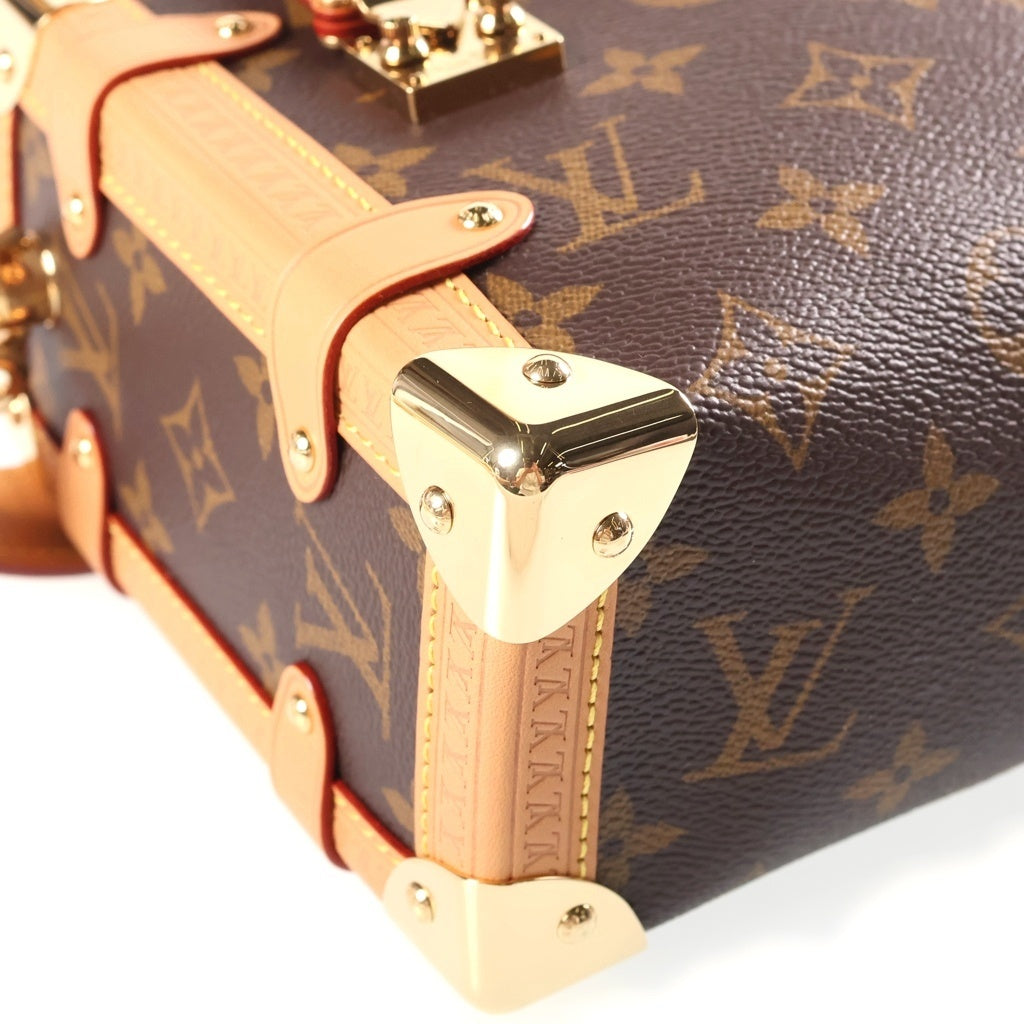 LOUIS VUITTON(ルイヴィトン) モノグラム サイドトランクMM 2WAY ショルダーバッグ ハンドバッグ ブラウン PVC×レザー M46815 レディース