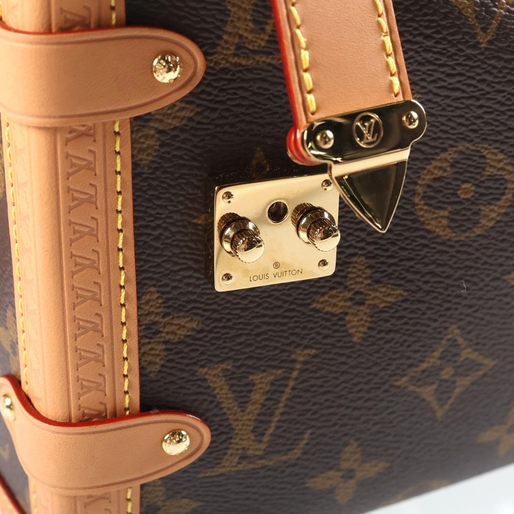 LOUIS VUITTON(ルイヴィトン) モノグラム サイドトランクMM 2WAY ショルダーバッグ ハンドバッグ ブラウン PVC×レザー M46815 レディース