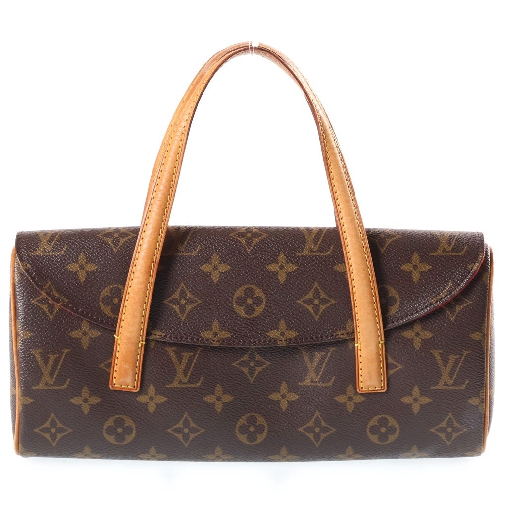 LOUIS VUITTON(ルイヴィトン) モノグラム ソナチネ ハンドバッグ ミニバッグ ブラウン レザー×PVC M51902 ゴールド金具 レディース