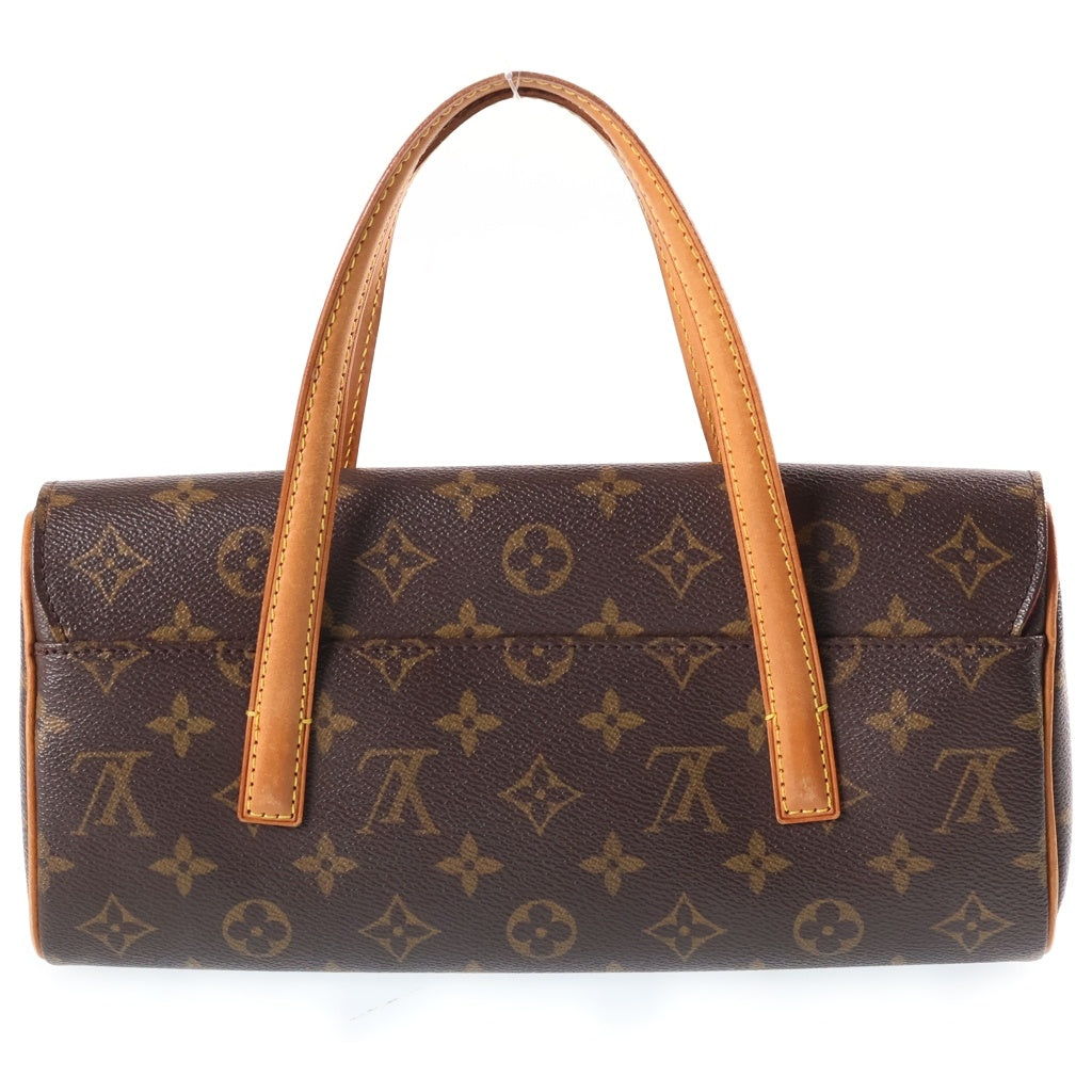 LOUIS VUITTON(ルイヴィトン) モノグラム ソナチネ ハンドバッグ ミニバッグ ブラウン レザー×PVC M51902 ゴールド金具 レディース