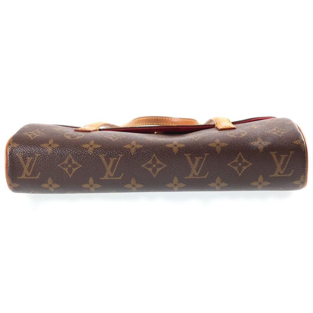 LOUIS VUITTON(ルイヴィトン) モノグラム ソナチネ ハンドバッグ ミニバッグ ブラウン レザー×PVC M51902 ゴールド金具 レディース