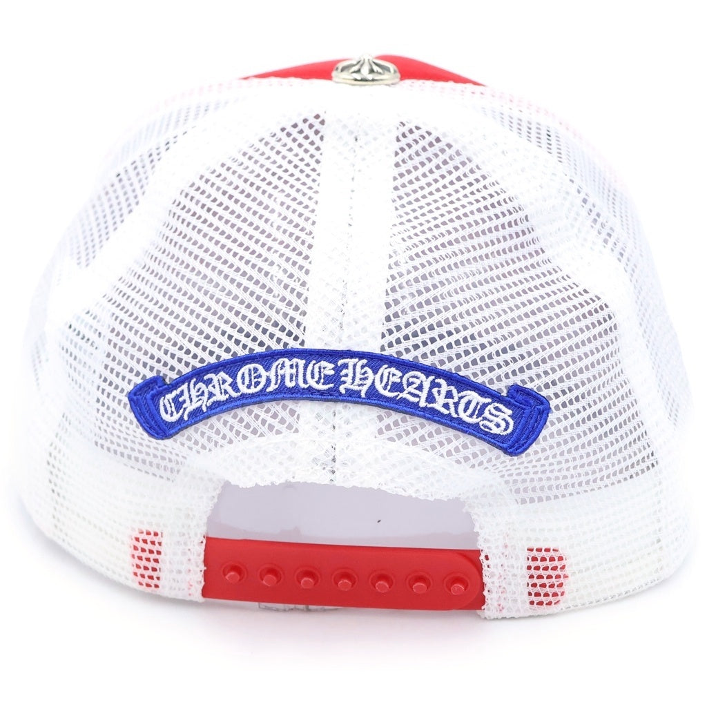 CHROME HEARTS(クロムハーツ) フロントセメンタリー トラッカーキャップ ブルー×レッド×ホワイト #OS レディース