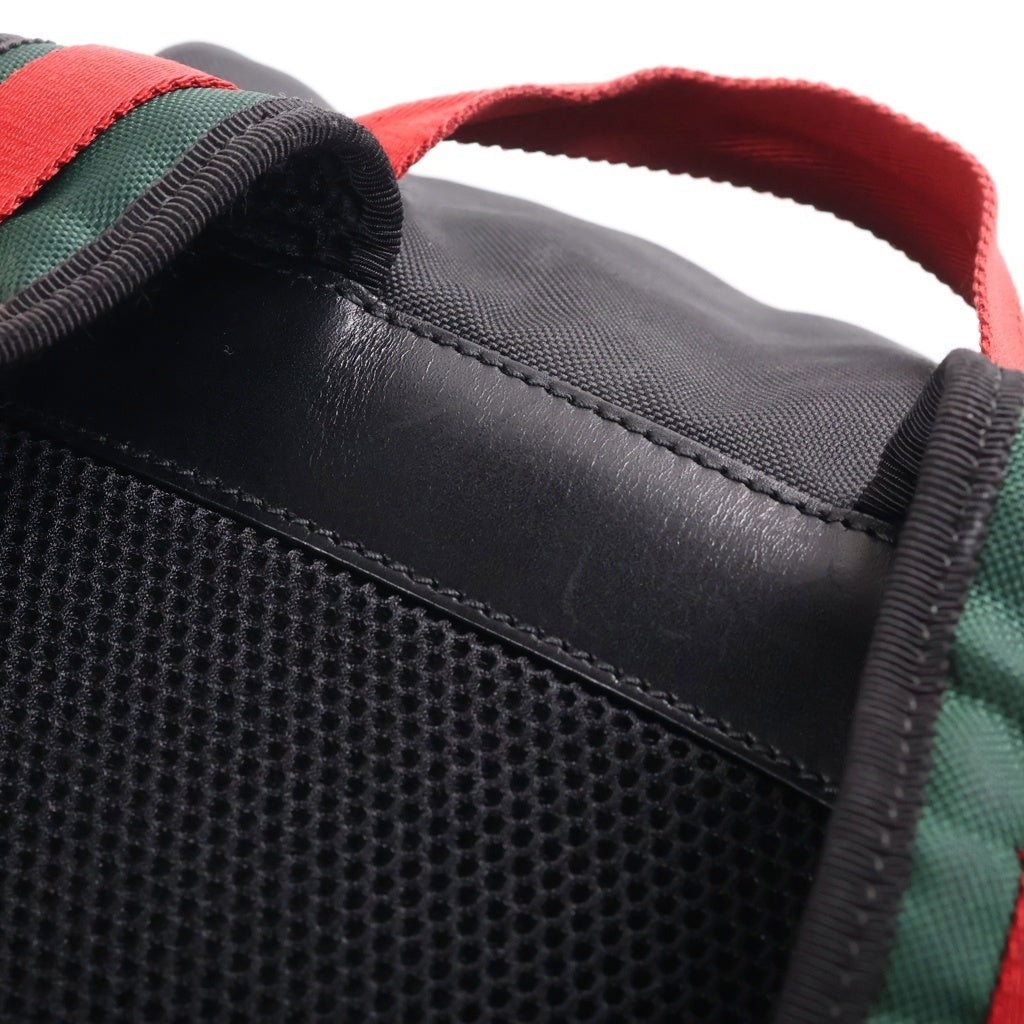 GUCCI(グッチ) タイガーモチーフ ナイロン バックパック リュックサック ブラック 429037 ゴールド金具