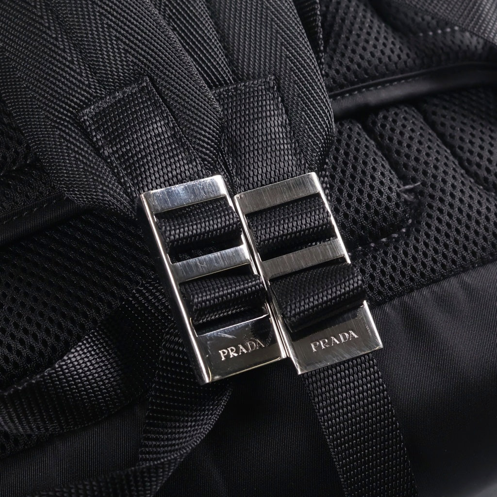 PRADA(プラダ) リナイロン バッグパック リュックサック ブラック 2VZ028 シルバー金具
