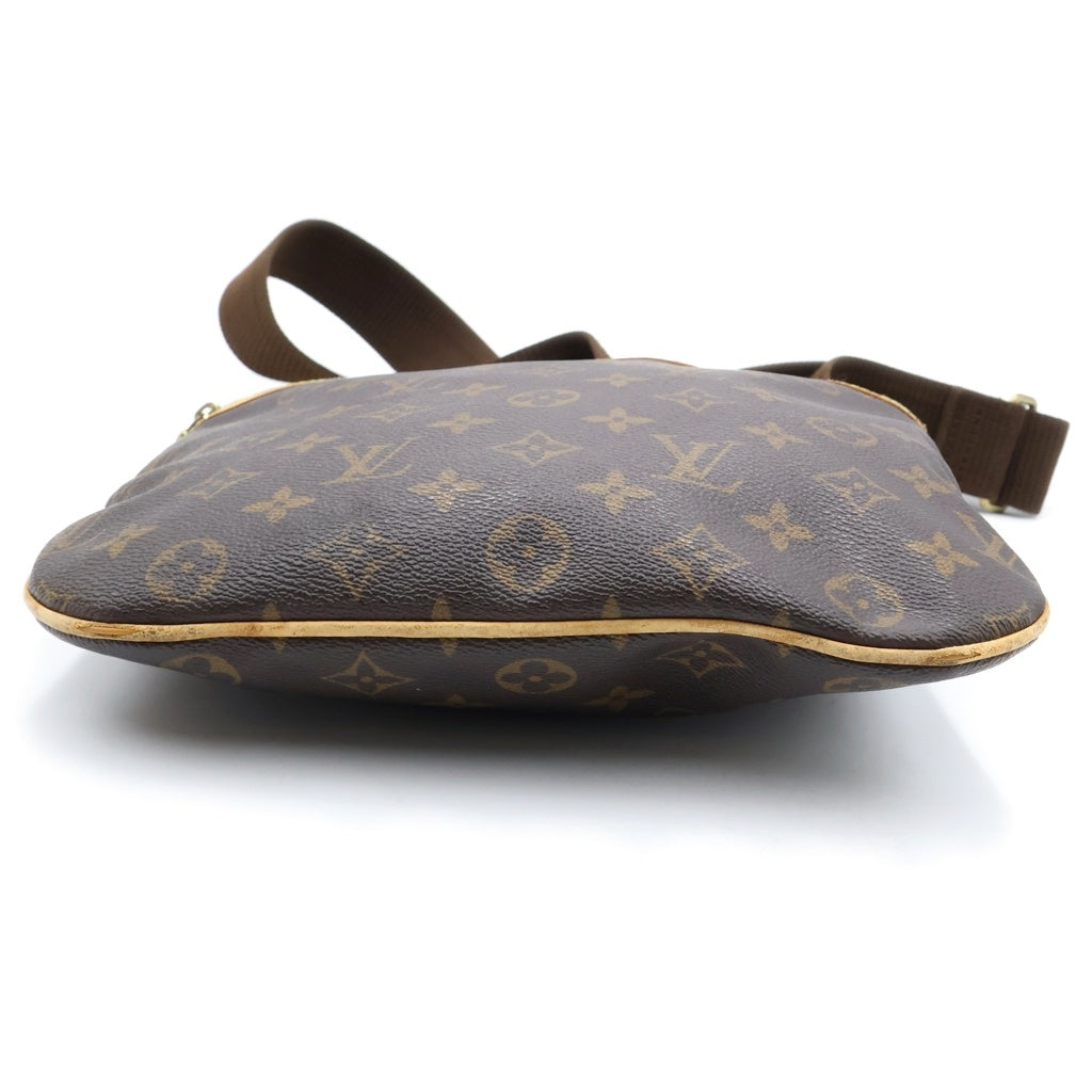 LOUIS VUITTON(ルイヴィトン) モノグラム ポシェットボスフォール ショルダーバッグ ブラウン レザー×PVC M40044 ゴールド金具 レディース
