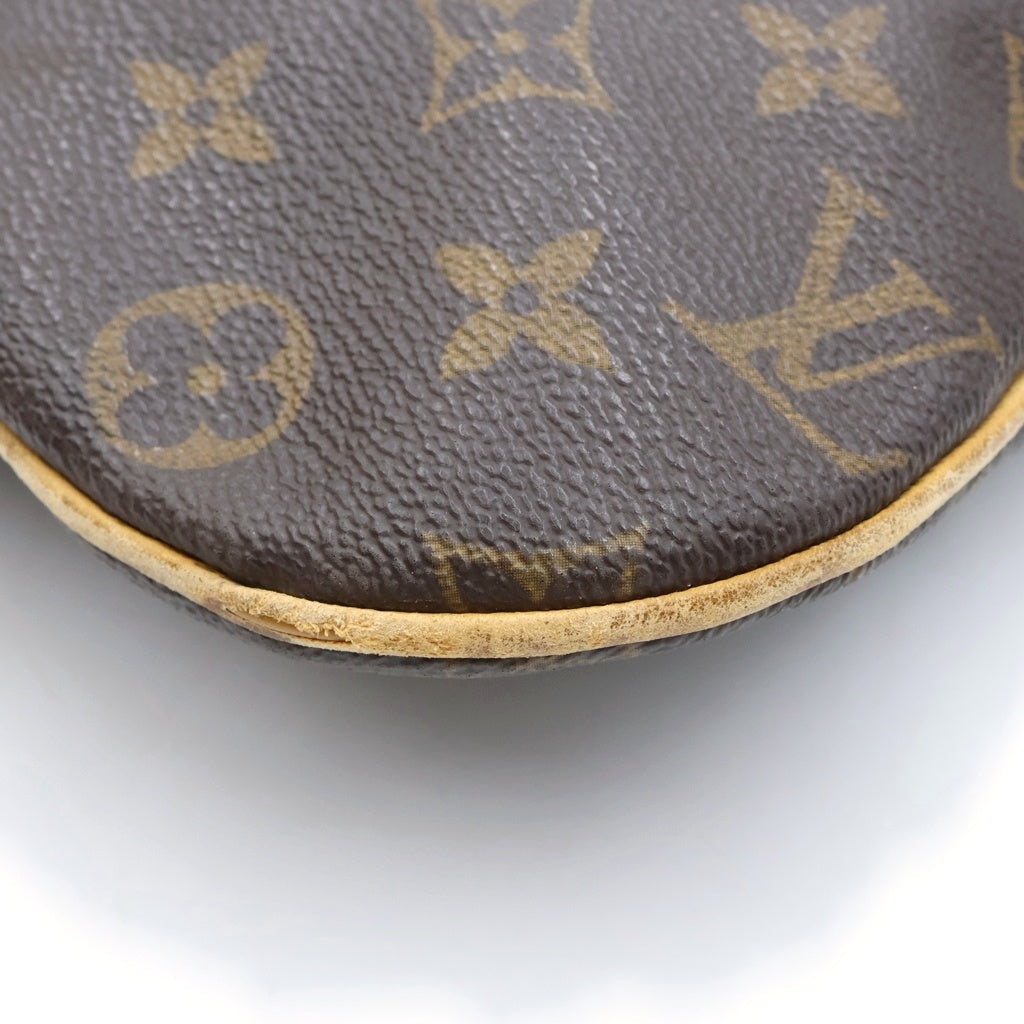 LOUIS VUITTON(ルイヴィトン) モノグラム ポシェットボスフォール ショルダーバッグ ブラウン レザー×PVC M40044 ゴールド金具 レディース