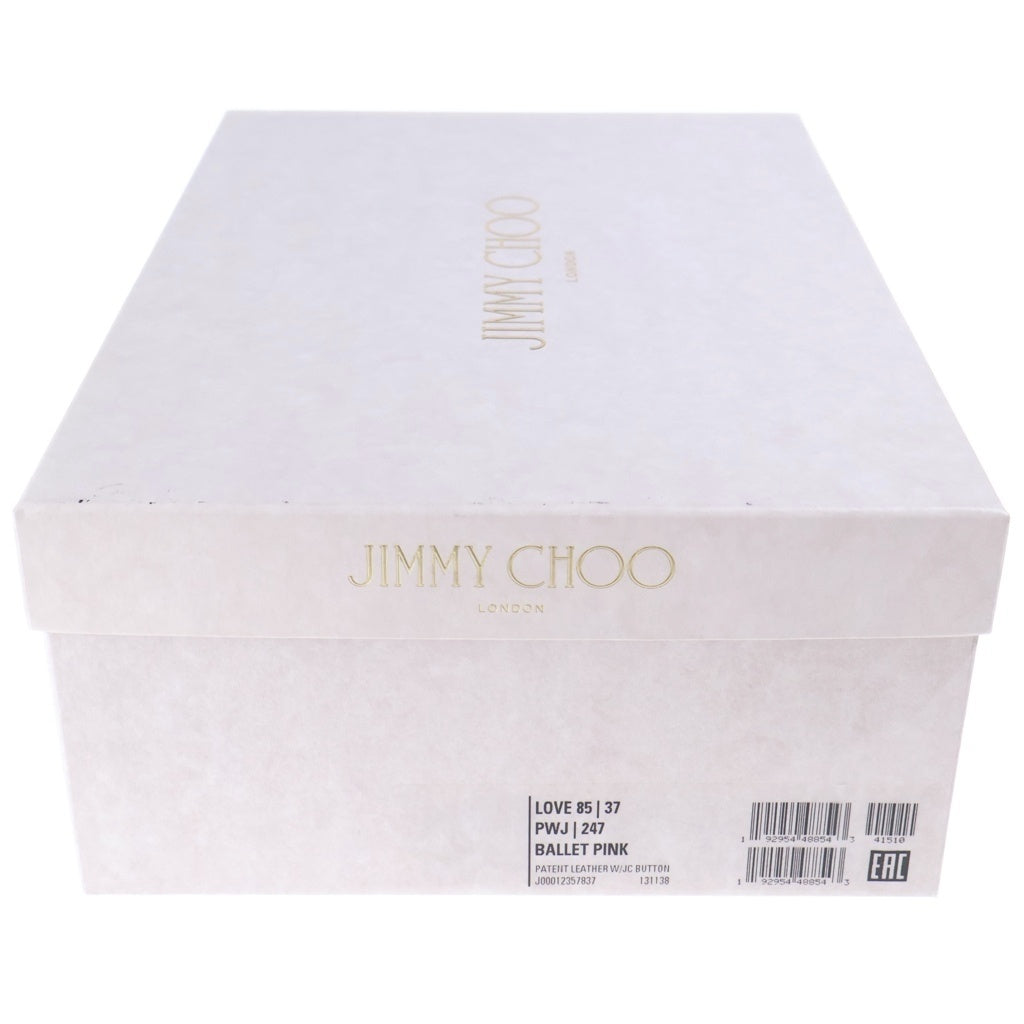 JIMMY CHOO(ジミーチュウ) LOVE 85 パテントレザー ヒールパンプス ピンクベージュ レディース