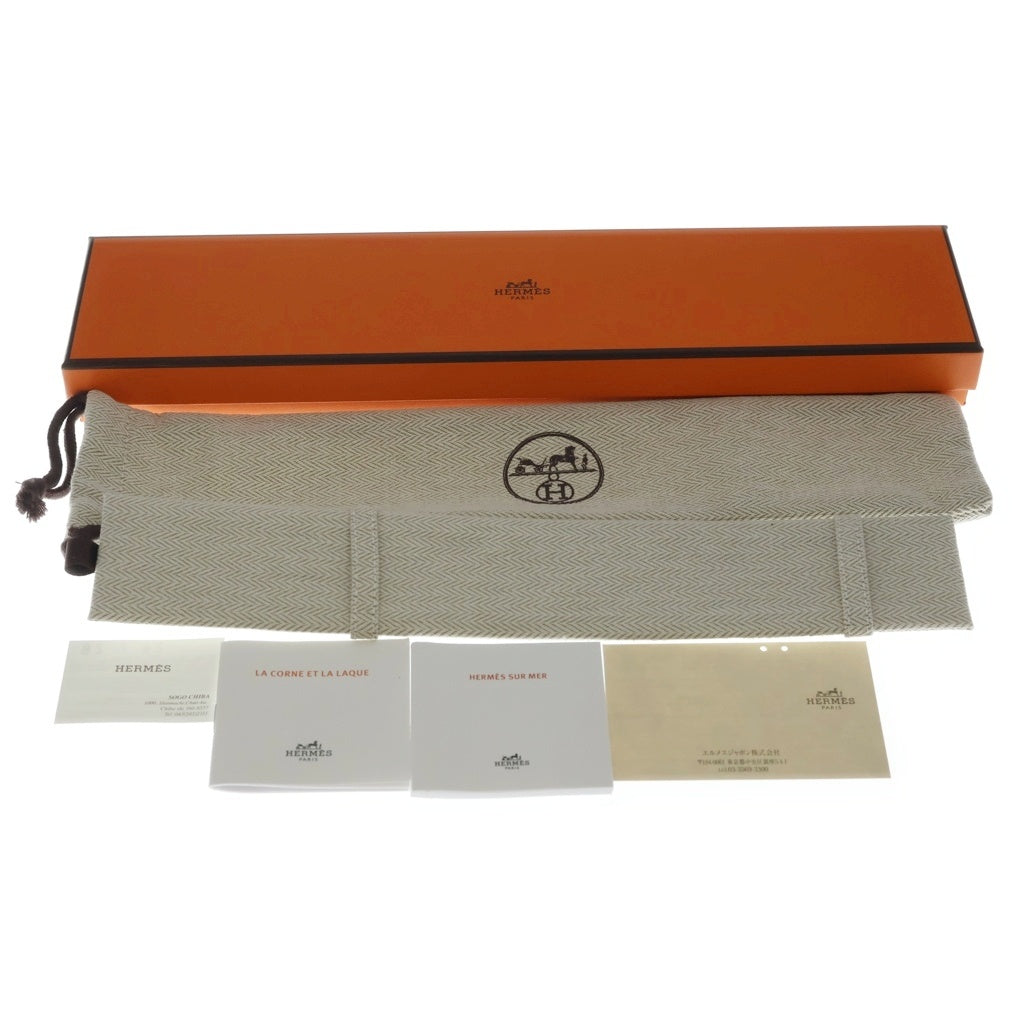 HERMES(エルメス) シュル・メール PM ブレスレット バッファローホーン メタル ゴールド/ブラウン レディース