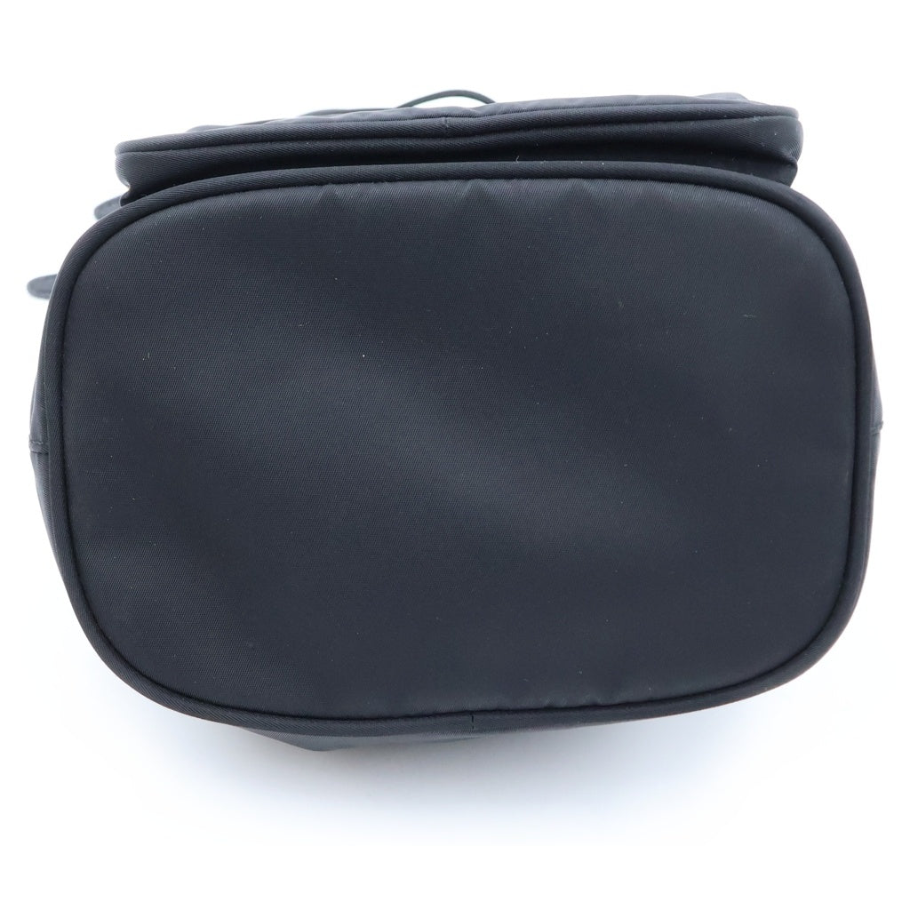 PRADA(プラダ) Re-Nylon トライアングルロゴ デュエット ハンド バケット ショルダーバッグ 巾着 ナイロン ブラック 1BH038 レディース