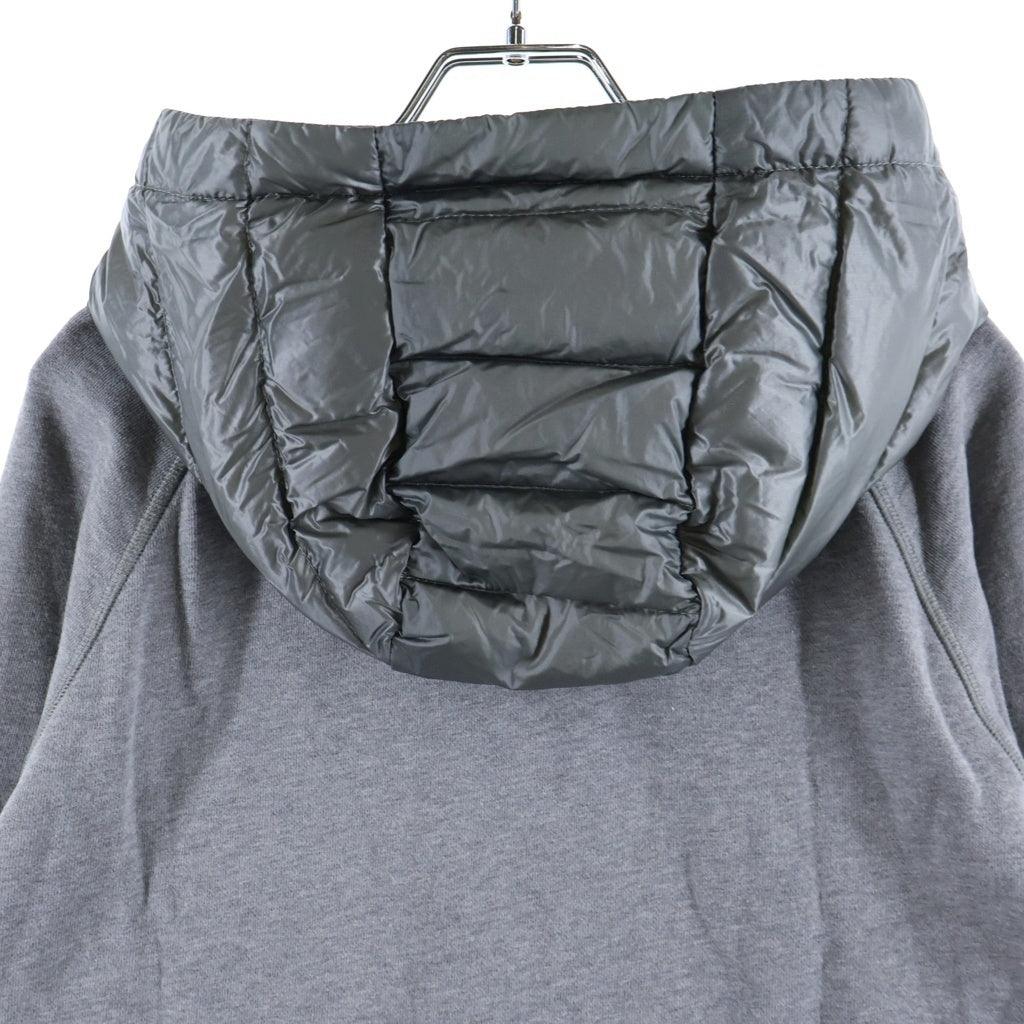 MONCLER(モンクレール) MAGLIA CARDIGAN ナイロン切り替え ジップアップパーカー フーディー コットン グレー D20918400600