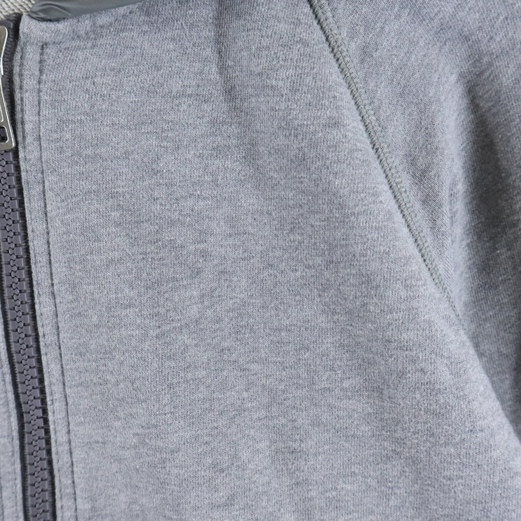 MONCLER(モンクレール) MAGLIA CARDIGAN ナイロン切り替え ジップアップパーカー フーディー コットン グレー D20918400600