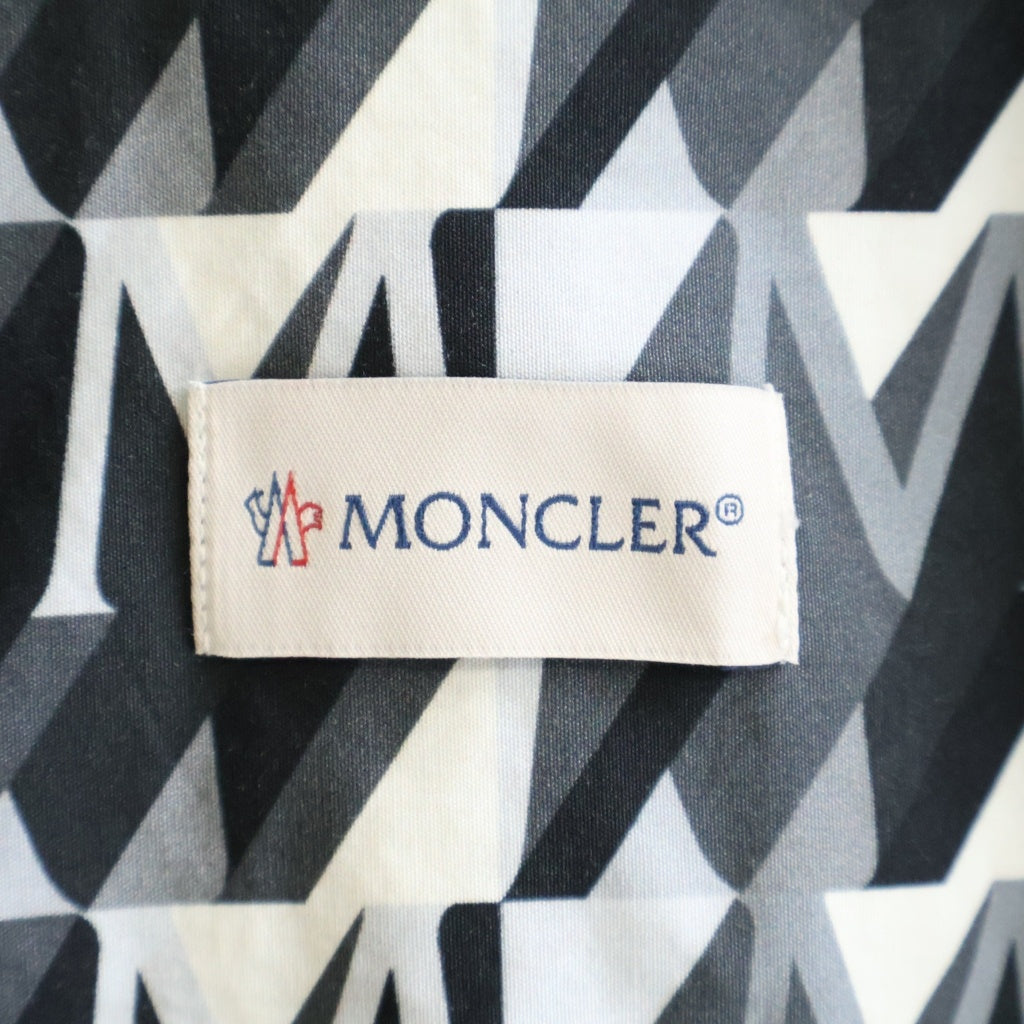 MONCLER(モンクレール) 総柄シャツ ブラウス 半袖 グレー コットン J10912F00004 597MZ