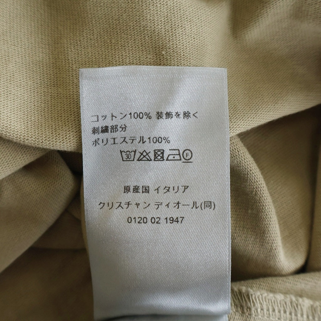 DIOR(ディオール) 24SS レター刺繍 オーバーサイズクルーネックTシャツ 半袖 カットソー コットン ベージュ 943J605F0554