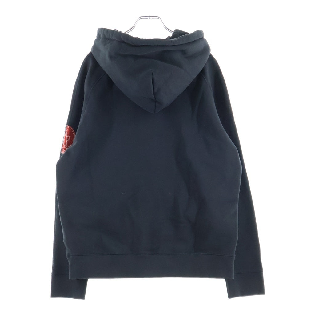 MONCLER(モンクレール) HOODIE ZIP 袖ロゴ ジップアップパーカー フーディー コットン ブラック H20928G00010 809KX