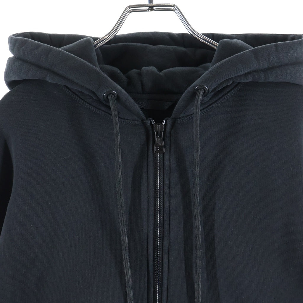 MONCLER(モンクレール) HOODIE ZIP 袖ロゴ ジップアップパーカー フーディー コットン ブラック H20928G00010 809KX