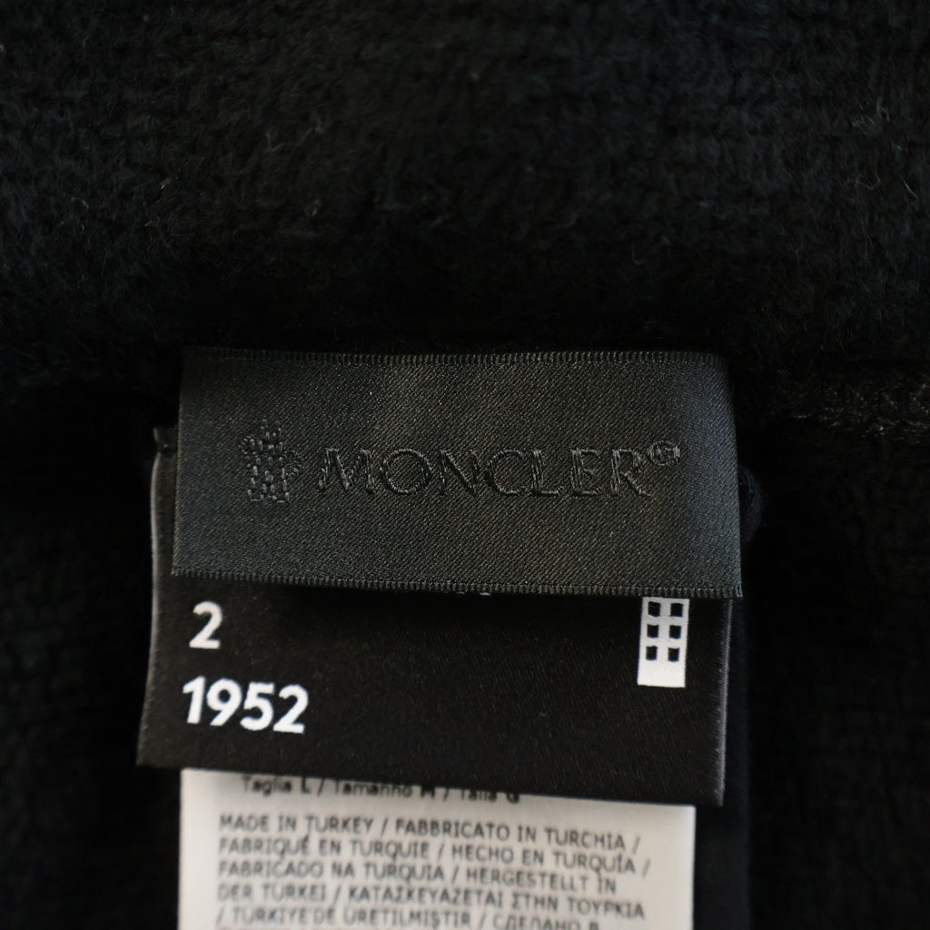 MONCLER(モンクレール) HOODIE ZIP 袖ロゴ ジップアップパーカー フーディー コットン ブラック H20928G00010 809KX