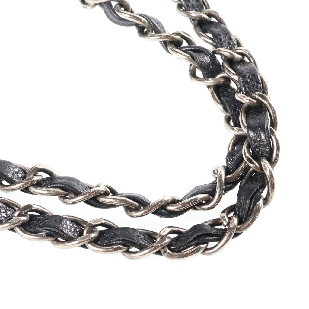CHANEL(シャネル) ココマーク キャリバー アコーディオン チェーンショルダーバッグ ハンドバッグ ブラック キャビアスキン シルバー金具 レディース