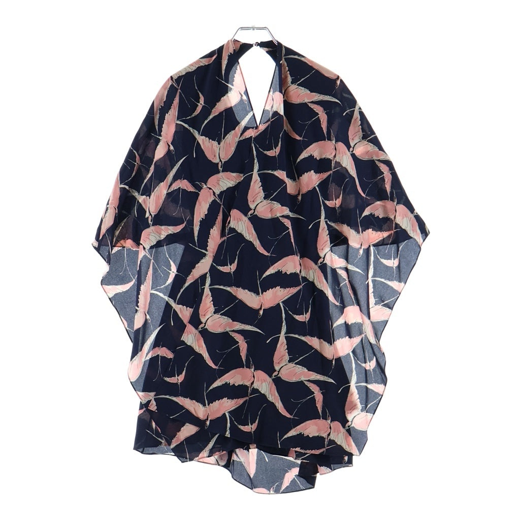 VALENTINO(ヴァレンティノ) 花柄 シルク ワンピース ノースリーブワンピース #38 ネイビー/ピンク レディース
