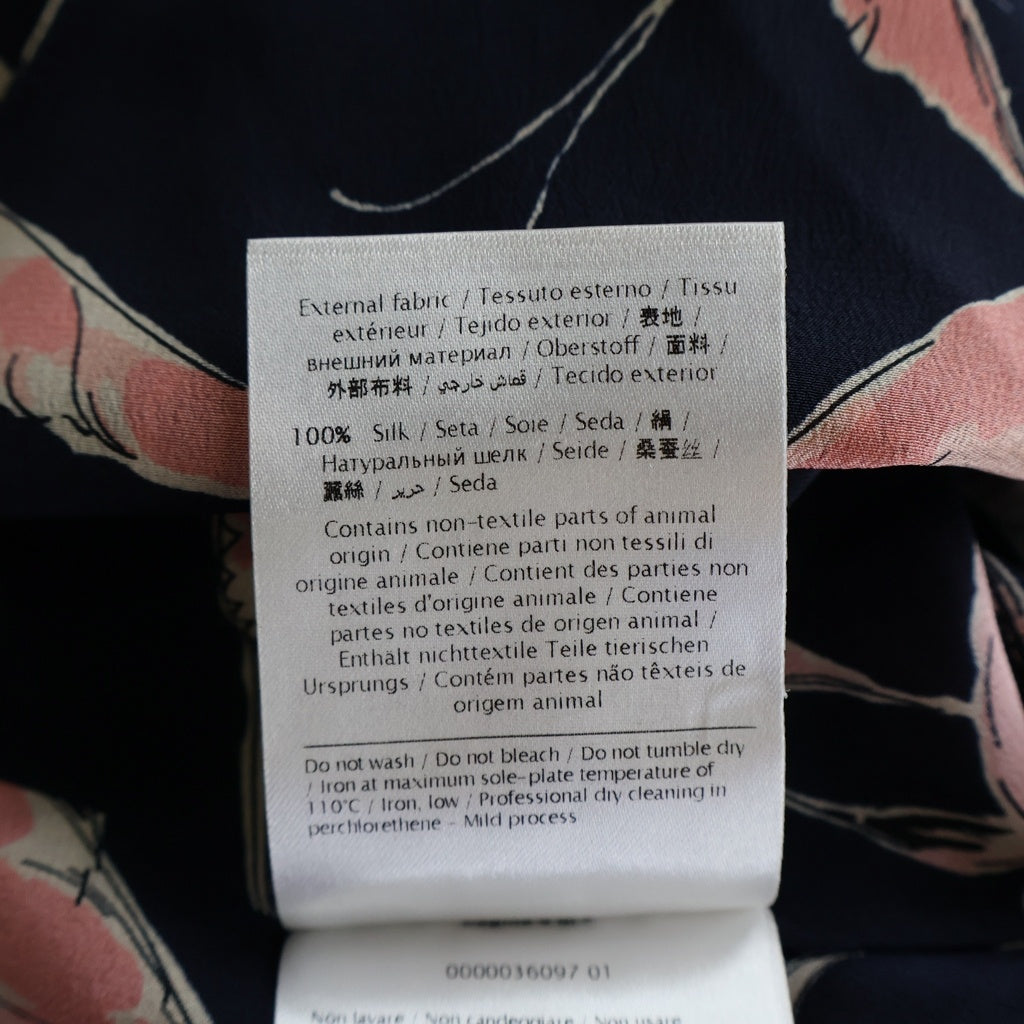 VALENTINO(ヴァレンティノ) 花柄 シルク ワンピース ノースリーブワンピース #38 ネイビー/ピンク レディース
