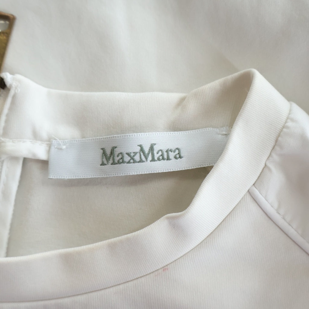 Max Mara(マックスマーラ) MANTIDE マンティデ テクニカル ジャージーTシャツ カットソー ホワイト 2511941022 6 50 レディース