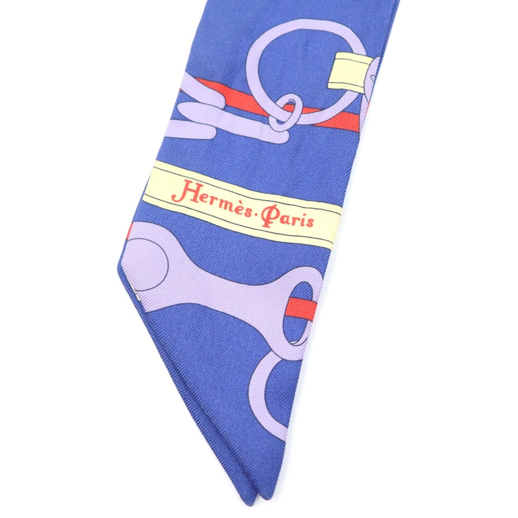 HERMES(エルメス) ツイリー 乗馬装具一式 シルクスカーフ ブルー レディース