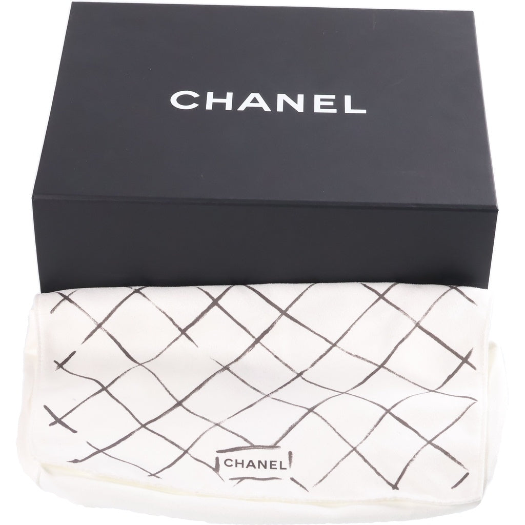 CHANEL(シャネル) マトラッセ25 Wフラップ Wチェーン キャビアスキン シルバー金具 チェーンショルダーバッグ ブラック A01112 レディース