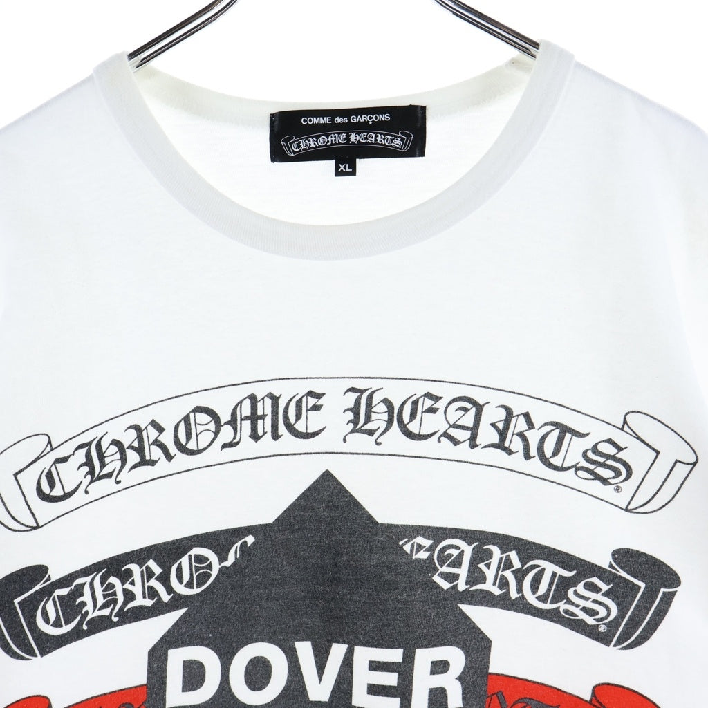 CHROME HEARTS(クロムハーツ) ×COMME des GARCONS 18AW DSMG別注 Rainbow Logo Tee レインボーロゴ 半袖Tシャツ カットソー ホワイト ZB-T001