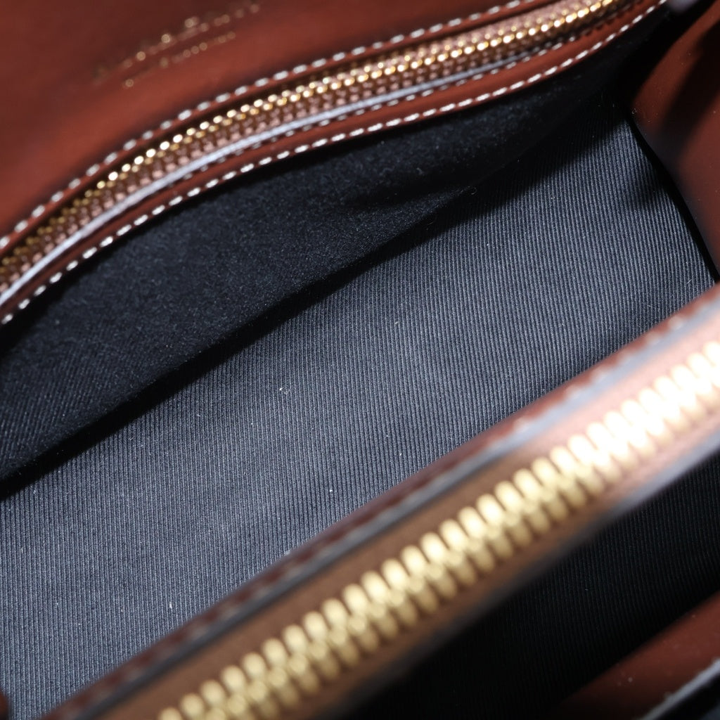 BURBERRY(バーバリー) タイトル ミニ ノバチェック レザー キャンバス 2WAY ハンドバッグ ショルダーバッグ ブラウン/ベージュ 8025267 レディース