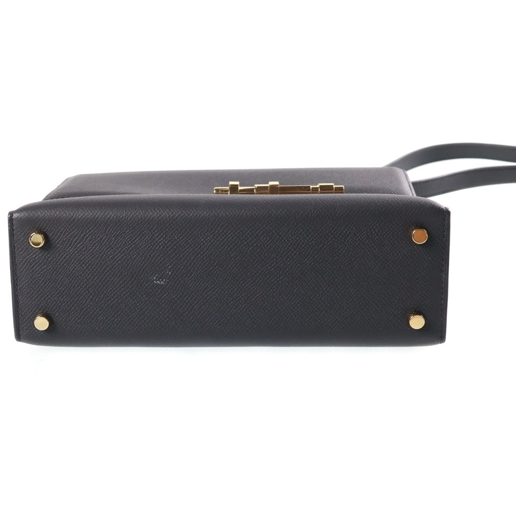 HERMES(エルメス) ヴェルー23 エプソン ゴールド金具 W刻印 ショルダーバッグ ブラック レディース
