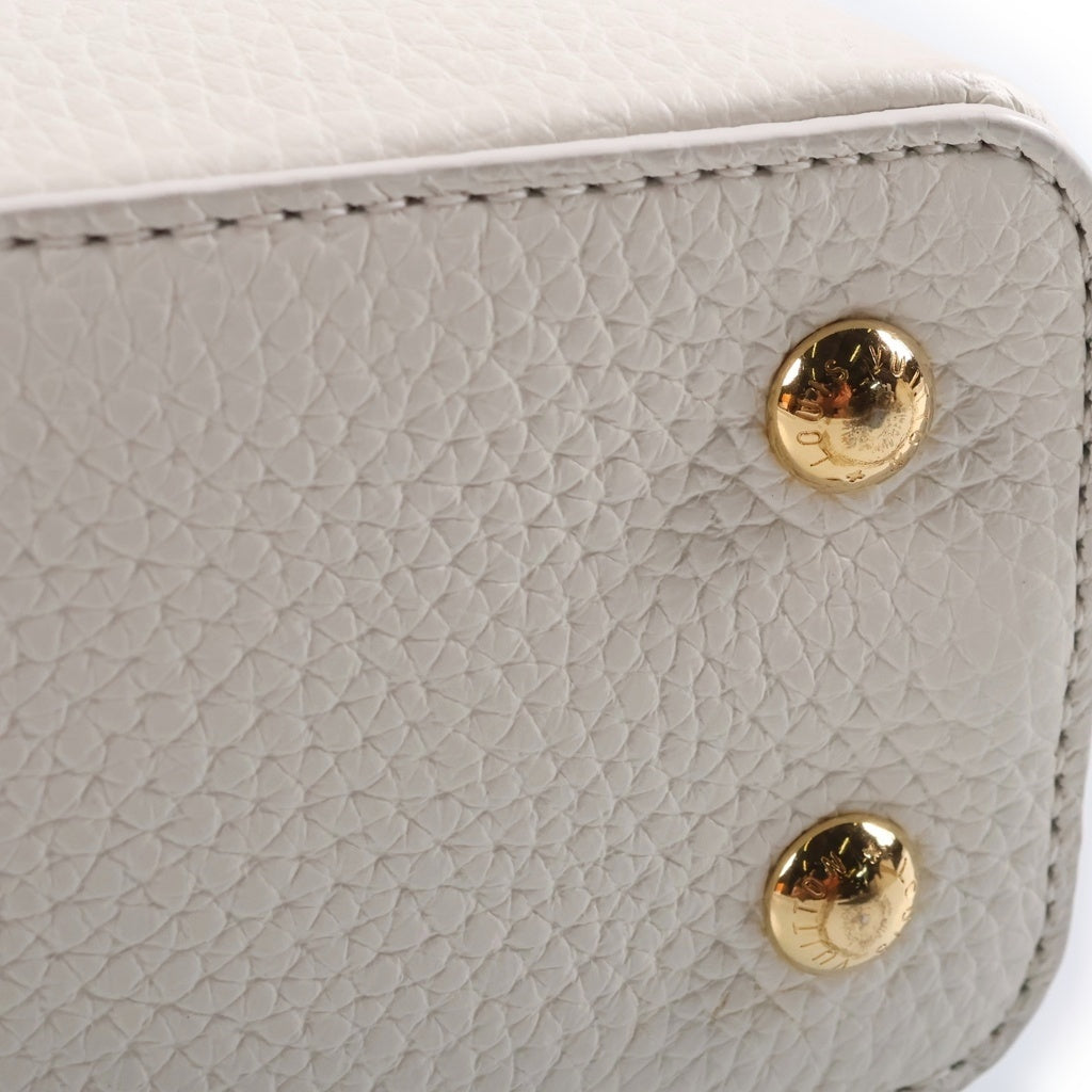 LOUIS VUITTON(ルイヴィトン) カプシーヌ ミニ ハンドバッグ ショルダーバッグ 2WAY ホワイト トリヨンレザー M2371 レディース