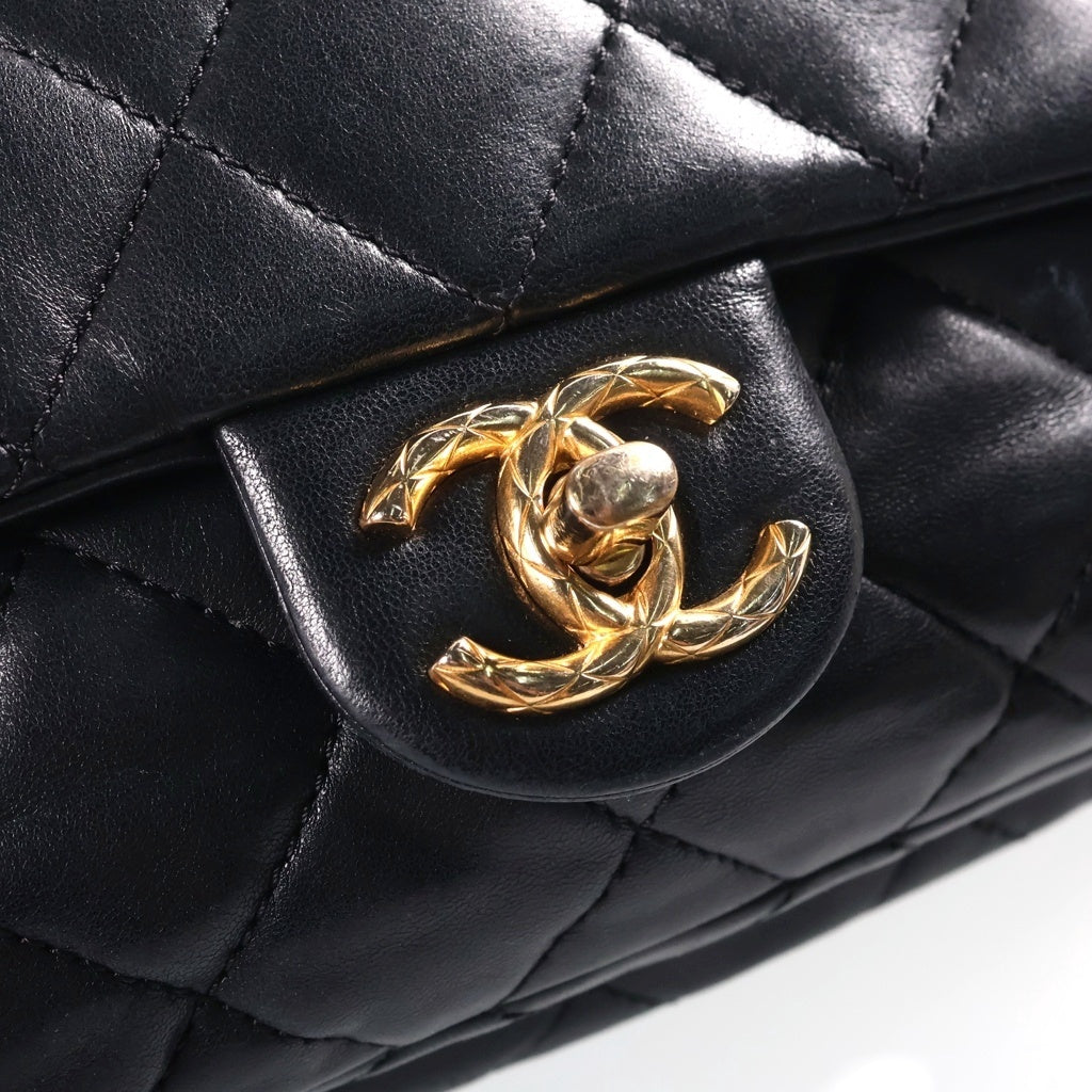 CHANEL(シャネル) マトラッセ20 SフラップSチェーンショルダーバッグ ミニバッグ ブラック ラムスキン AS3393 ゴールド金具 レディース