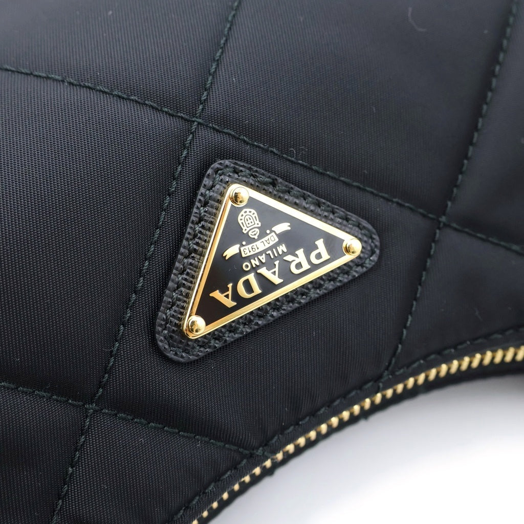 PRADA(プラダ) Re-Edition 1995 2WAYショルダーバッグ チェーンハンドバッグ ブラック ナイロン 1BC204 ゴールド金具 レディース