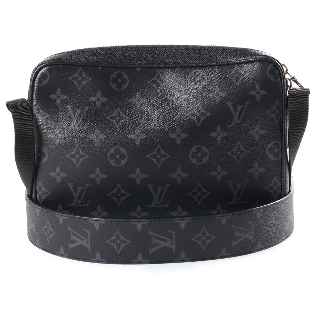 LOUIS VUITTON(ルイヴィトン) タイガラマ アウトドア・メッセンジャー PM ショルダーバッグ ブラック レザー×PVC M30233 シルバー金具 レディース