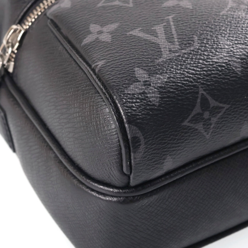 LOUIS VUITTON(ルイヴィトン) タイガラマ アウトドア・メッセンジャー PM ショルダーバッグ ブラック レザー×PVC M30233 シルバー金具 レディース