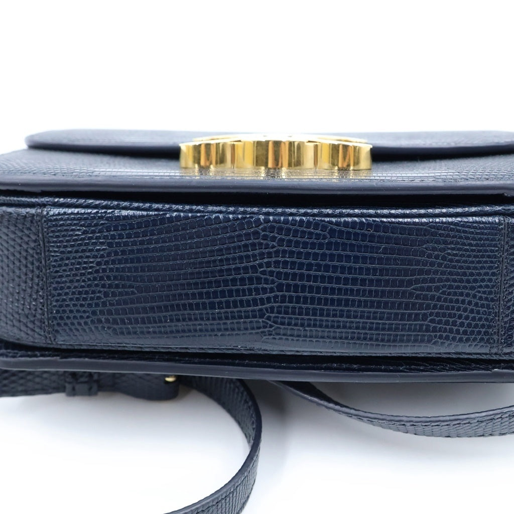 CELINE(セリーヌ) トリオンフ ティーン ショルダーバッグ ゴールド金具 ネイビー レディース