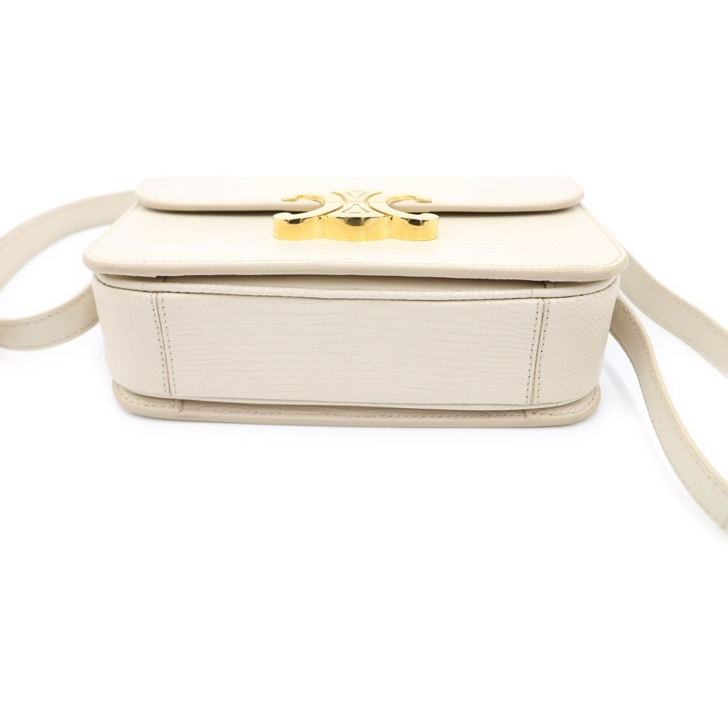CELINE(セリーヌ) トリオンフ ティーン ショルダーバッグ ゴールド金具 ホワイト レディース