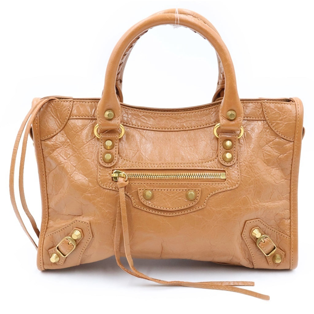 BALENCIAGA(バレンシアガ) ル シティ スモール 2WAYバッグ ショルダーバッグ レザー ブラウン 811442 レディース
