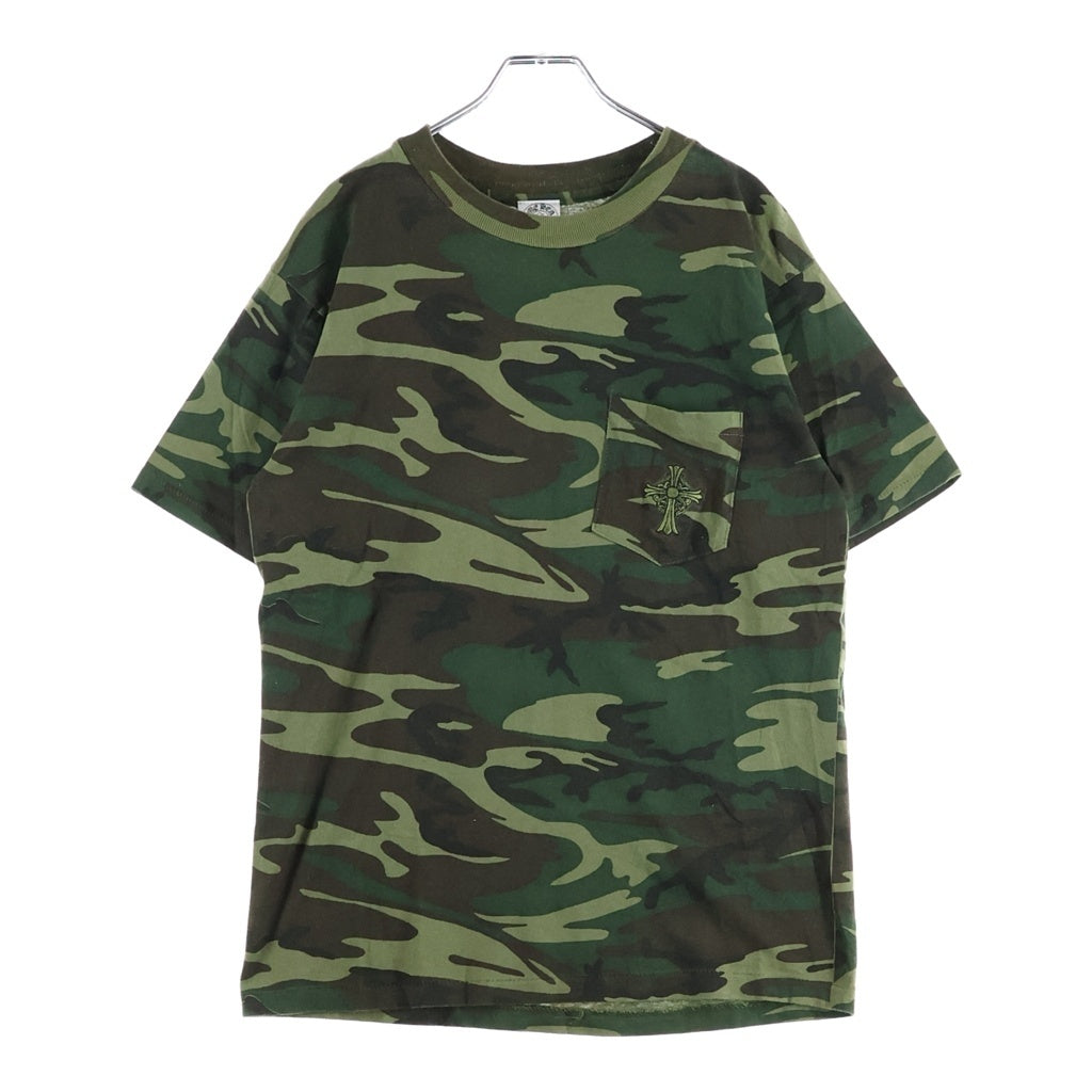 CHROME HEARTS(クロムハーツ) OLD S/S TEE オールド カモフラージュ クロス刺繍 半袖 Tシャツ カットソー #M カーキ