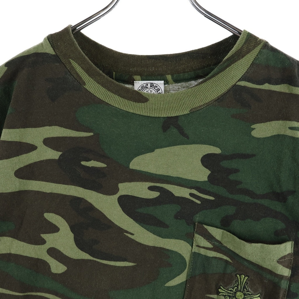 CHROME HEARTS(クロムハーツ) OLD S/S TEE オールド カモフラージュ クロス刺繍 半袖 Tシャツ カットソー #M カーキ