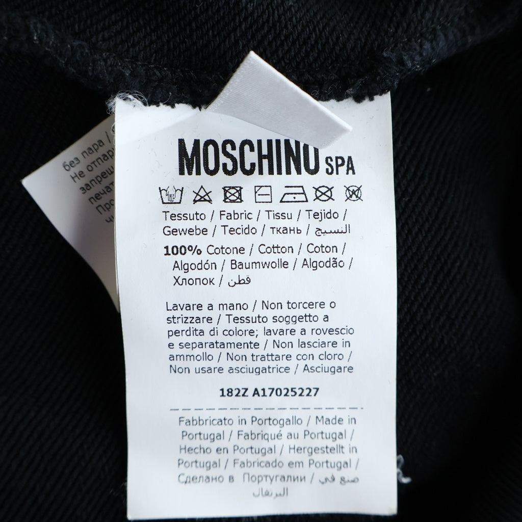 MOSCHINO(モスキーノ) ロゴプリント コットン プルオーバー スウェット トレーナー #44 ブラック
