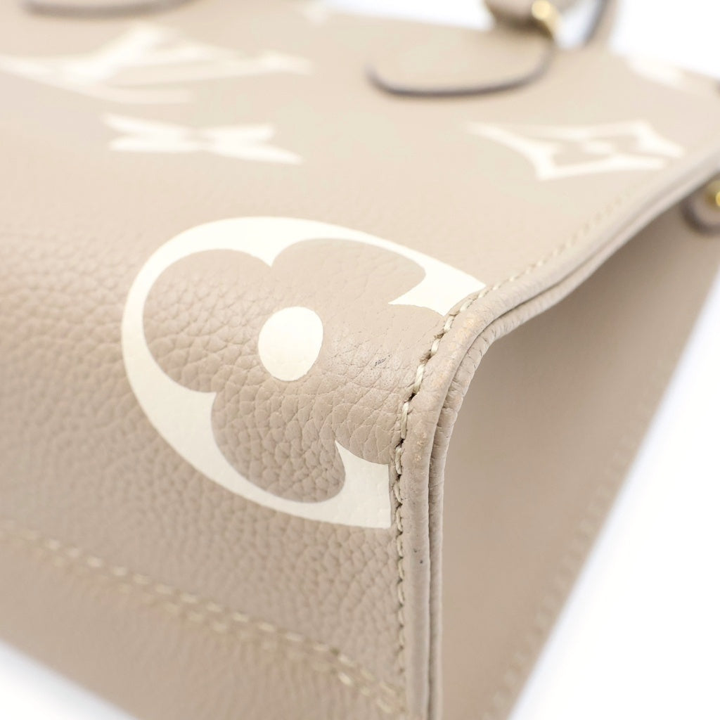 LOUIS VUITTON(ルイヴィトン) オンザゴーPM モノグラム アンプラント ハンドバック 2wayショルダー レザー トゥルトレール/クレーム M45779 レディース