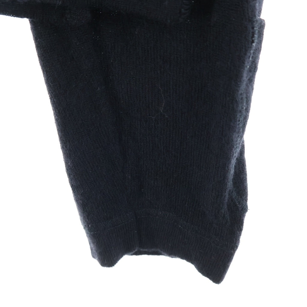 CHANEL(シャネル) 袖ポケット クルーネック カシミヤ ニット ブラック #38 レディース