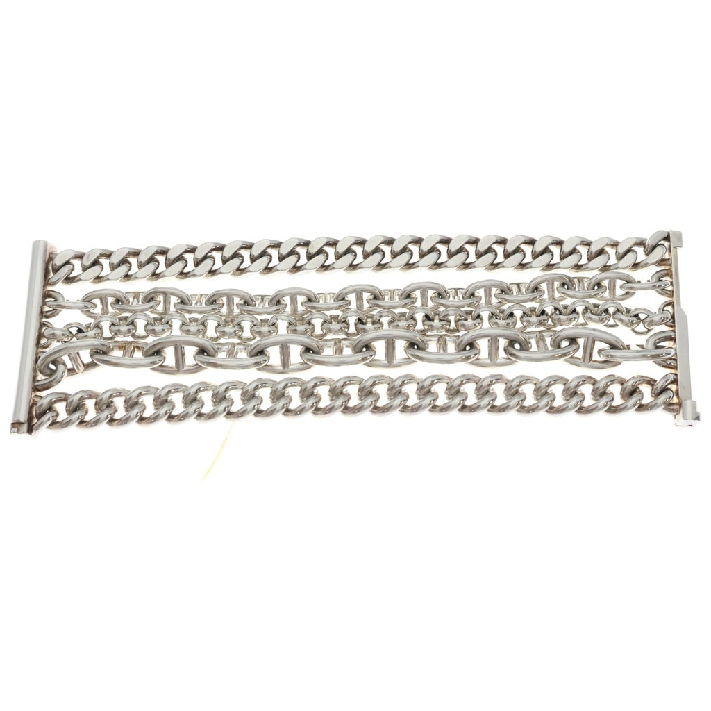 HERMES(エルメス) エトセトラ 2023 シェーヌダンクル チェーン ブレスレット 5連 Ag925 レディース