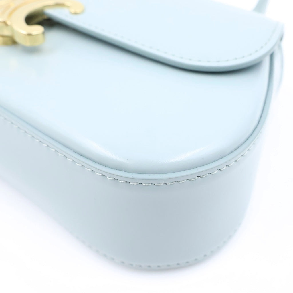 CELINE(セリーヌ) ティーン ローラ 2WAYショルダーバッグ ハンドバッグ ライトブルー レザー レディース