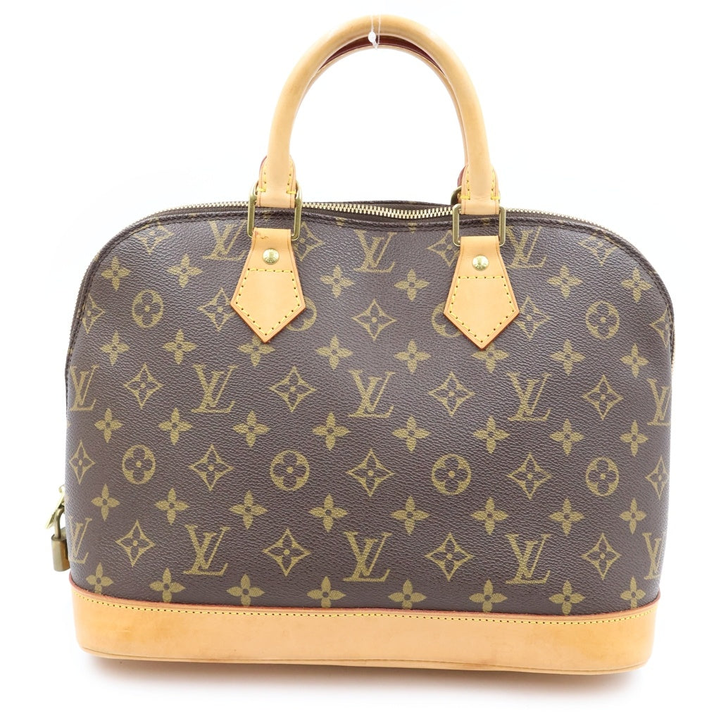LOUIS VUITTON(ルイヴィトン) モノグラム アルマ ハンドバッグ ブラウン レザー×PVC M51130 ゴールド金具
