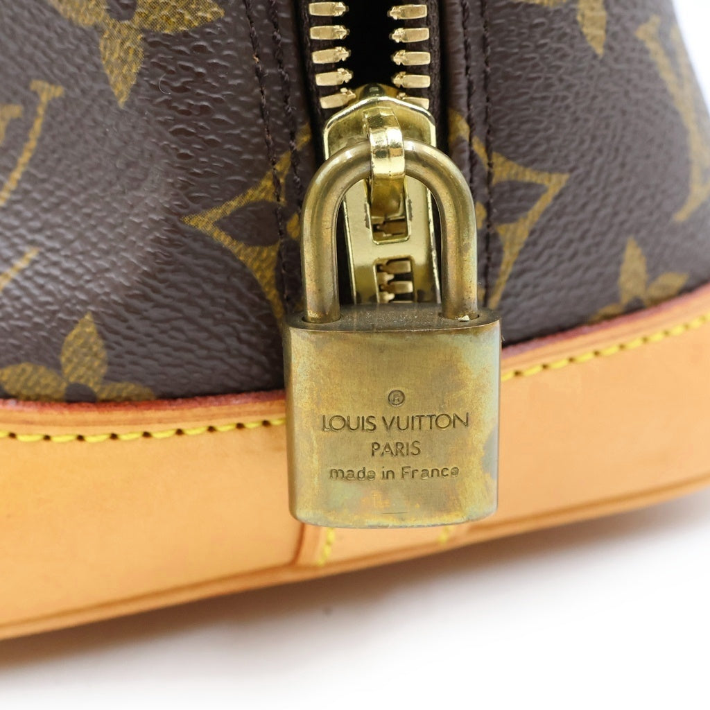 LOUIS VUITTON(ルイヴィトン) モノグラム アルマ ハンドバッグ ブラウン レザー×PVC M51130 ゴールド金具