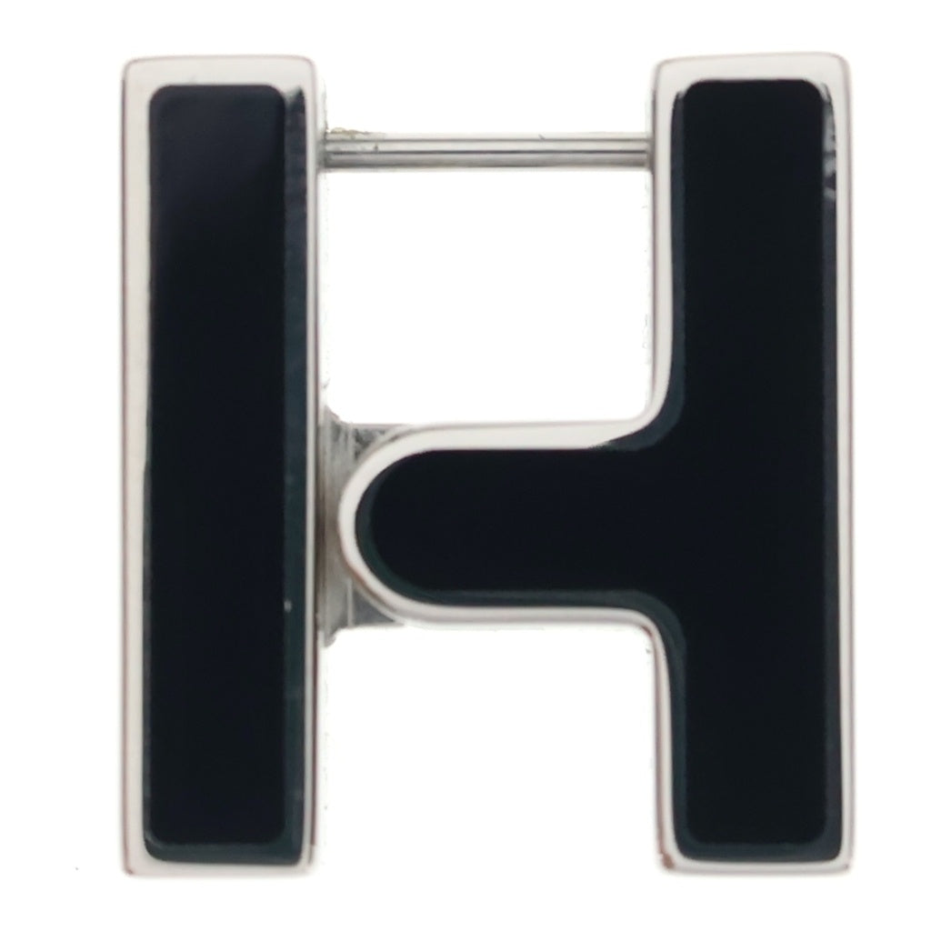 HERMES(エルメス) シングル ピアス ブラック×シルバー SV925 レディース