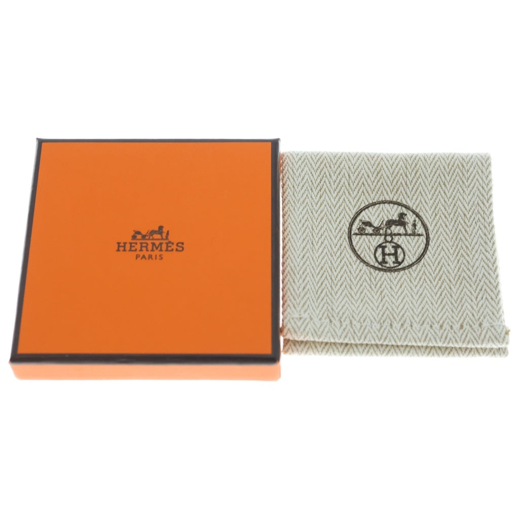 HERMES(エルメス) シングル ピアス ブラック×シルバー SV925 レディース