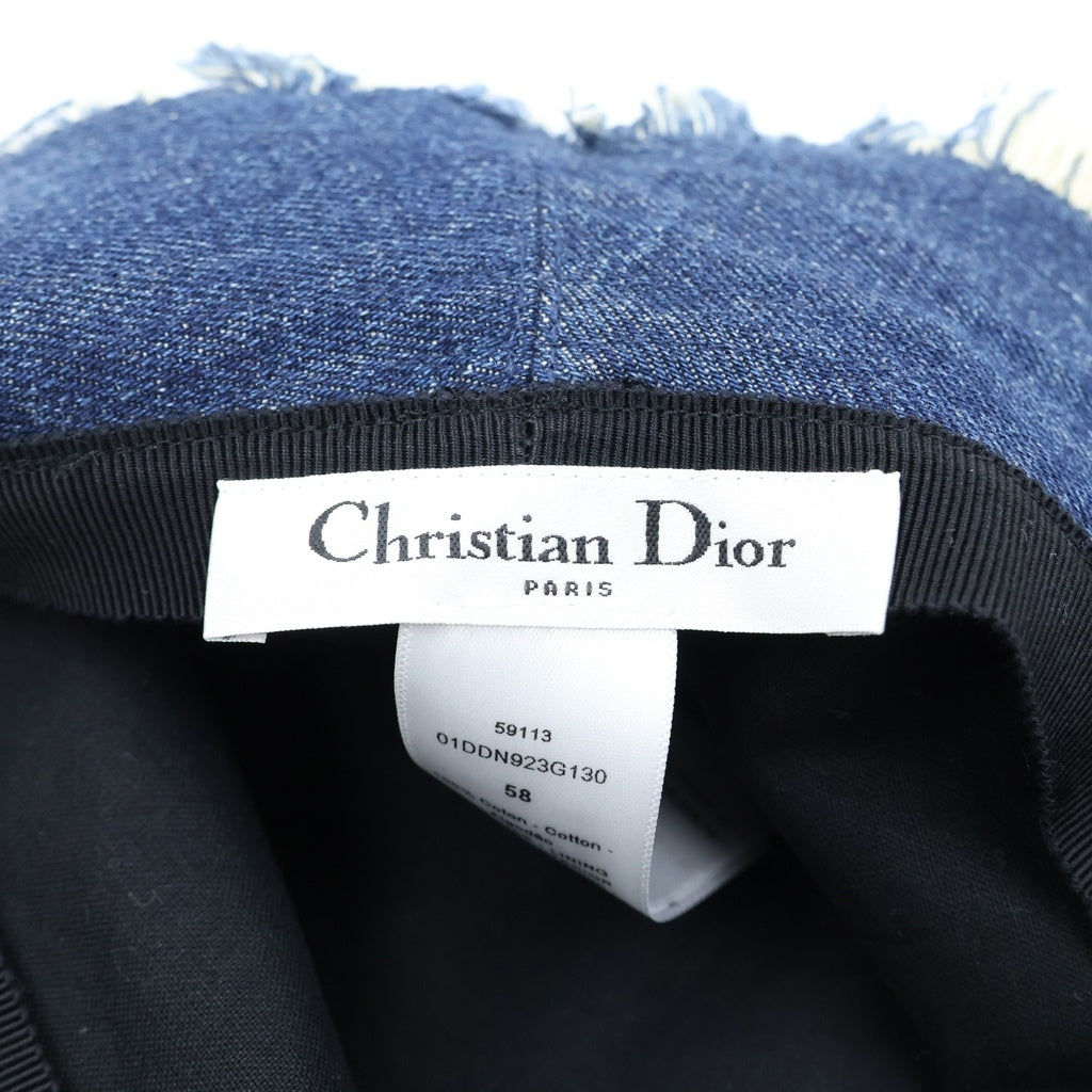 DIOR(ディオール) バケットハット ロゴ デニム ブルー